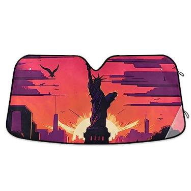 Imagem de Protetor solar Flying American of Liberty para janela de carro, protetor solar de carro