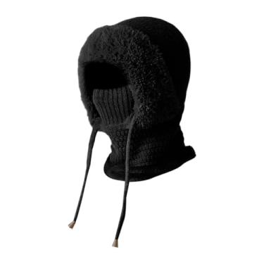 Imagem de Baoblaze Balaclava com capuz respirável para inverno, ideal para motociclismo, snowboard, ciclismo e esqui, Preto