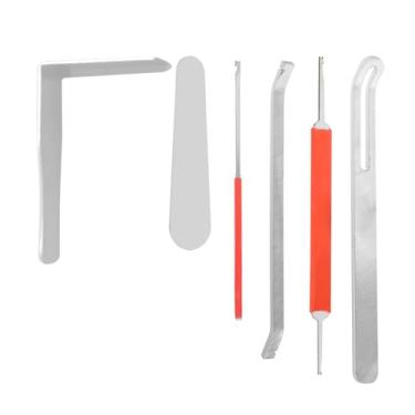 Imagem de Alomejor Ferramentas de Guitarra, 6 Peças de Ferramentas de Manutenção de Aço para Saxofone Flauta Clarinete Piccolo Ajuste Profissional Conjunto de Reparo de Emergência