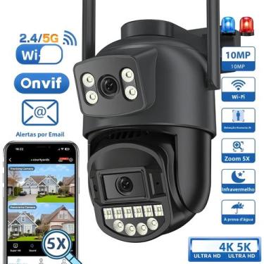 Imagem de Câmera PTZ Wi-Fi Externa 5K 10MP BESDER Com Detecção Humana Por IA, Te