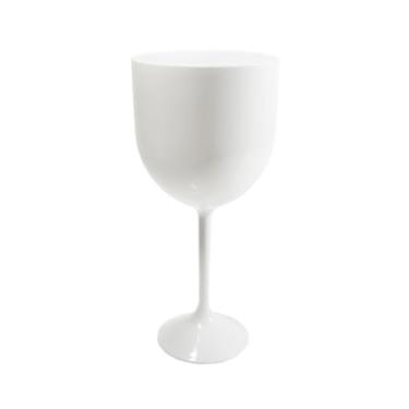 Imagem de Kit 20 Unidades Taça Plástico Para Bebidas Vinho Gin 400ml Taça Acrílica Cor Lisa (Branca)