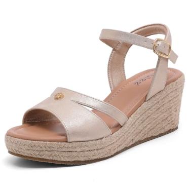 Imagem de Ruiee Sandálias femininas de largura larga com tira no tornozelo, bico aberto, sapatos casuais de verão, plataforma, alpargata, plataforma, sandálias femininas elegantes., Taupe 014, 7.5 X-Wide