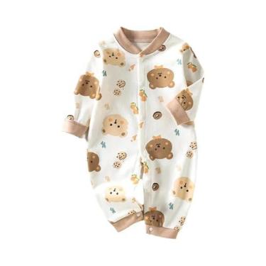 Imagem de Macacão De Algodão Para Bebê Recém-Nascido Com Estampa Do Mickey, Maca