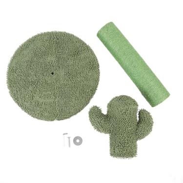 Imagem de Cat Scratching Post Estável Multifuncional à prova de desgaste Sisal Cat Scratcher Árvore para gatos internos Gatinho Brincalhão Design verde Economia de espaço Tamanho compacto
