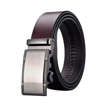 Imagem de Cinto De Couro Luxuoso Masculino Com Fivela Automática De Metal Para J