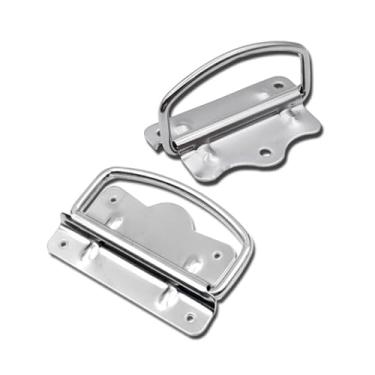 Imagem de Puxador de armário de ferro niquelado/aço inoxidável puxadores de porta de ferragens de móveis puxador de gaveta dobrável 3 peças (3 peças-301-201 aço)