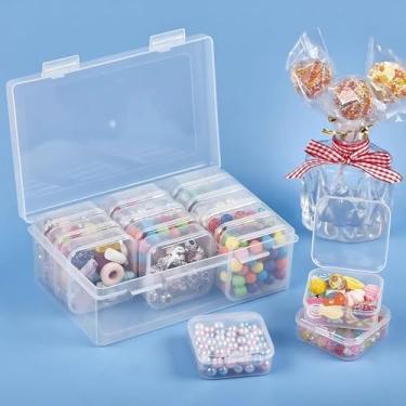Imagem de Organizador de caixa de armazenamento de plástico com 15 grades para joias, contas, artesanato, equipamento de pesca e peças pequenas