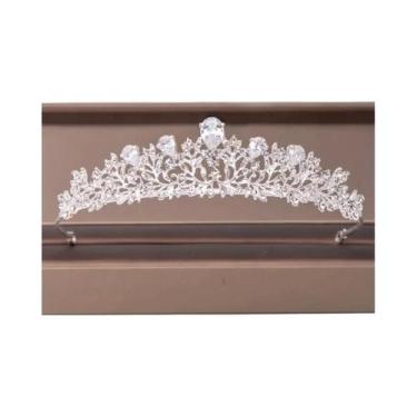 Imagem de Tiara De Cristal Com Strass Prata Para Mulheres, Coroa De Princesa, Ac
