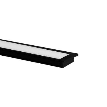 Imagem de Perfil Embutir Alumínio 24x7mm Com Mola 2m - Preto