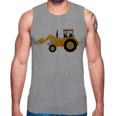 Imagem de Regata Trator Pá Carregadeira Amarelo - Foca na Moda, Cinza, G