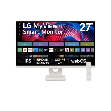 Imagem de Monitor Smart LG MyView 27", 4K, IPS, WebOs, ThinQ, Som Integrado - 27SR73U-W-Unissex