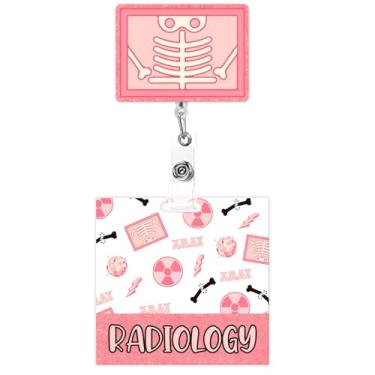 Imagem de Groovy X-Ray Radiology Badge Buddy Card Holder e Glitter Badge Reel Set, Skeleton ID Card Badge Nurse 2029 Graduation Gifts, Acessórios de enfermagem para enfermeira médica