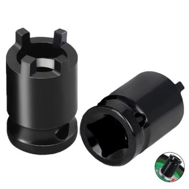 Imagem de TorSor Pacote Com 2 Acessórios Para Chave De Esmerilhadeira Angular Adaptador Soquete 1/2", Fenda 4 Pinos Chaves Impacto Sem Fio, Ferramenta Elétrica, Esmerilhadeiras Disco 100 Mm E 4", Porcas Flang