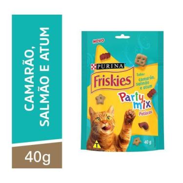 Imagem de Petisco Gatos Adultos Mix Camarão, Salmão e Atum 40g Friskies