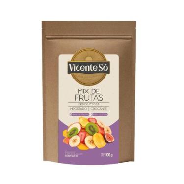 Imagem de Mix de Frutas Desidratadas 100g Snack Saudável Chips Natural - Vicente
