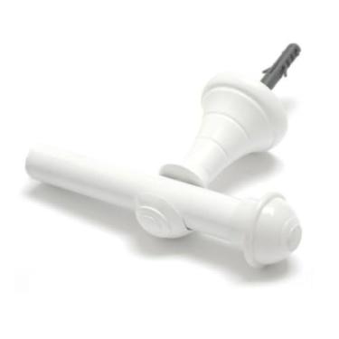 Imagem de Kit Varão Cortina 2,00 Metros 19mm Simples varão para cortina 2 metros，varao para 3 metros(BRANCO)