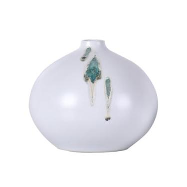 Imagem de Vaso de cerâmica simples moderno, vaso de flores para sala de estar, decoração de mesa, vaso de flores para varanda