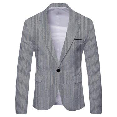 Imagem de Homens Terno Jaqueta Slim Fit Lapela Moda Masculina Blazer Retro Cavalheiro Homens Tendência Terno Casual Festa Banquete Baile, Xel-04, XXL