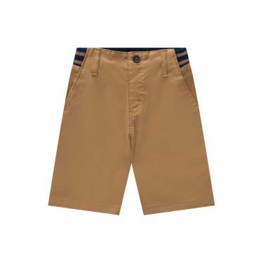 Imagem de Bermuda Infantil Menino Em Sarja Marrom Luc.boo-Masculino