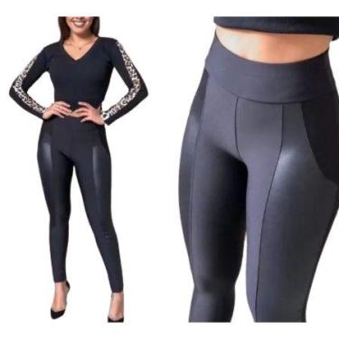 Imagem de Calça legging Montaria flanelada com detalhe em cirre - NoBrand, M