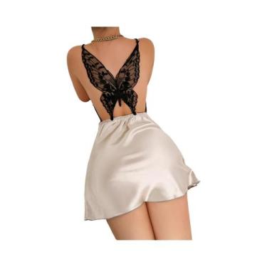 Imagem de Vestido Slip Feminino Em Cor Sólida Respirável Imitando Seda Primavera