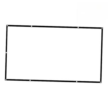 Imagem de Tela de Projeção Premium 16:9 – 84” a 150” | Imagem Nítida p/Home Theater e Projetores 4K(80-140x100cm)