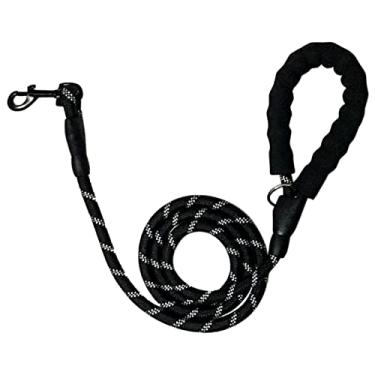 Imagem de Coleira para Cachorro Pet Corda de Nylon Grossa - Fios Altamente Reflexivos e Cabo Espuma Resistente Cães Pequenos Médios Grandes Pets