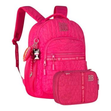 Imagem de Mochila Escolar Juvenil De Costas Rebecca Bonbon Estojo Box 100 Lápis,