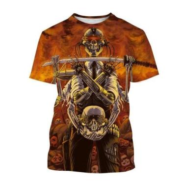 Imagem de Camiseta 3D Estampada Da Banda De Punk Rock Megadeth Para Homens E Mul