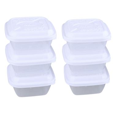 Imagem de Conjunto 6 Potes 400ml Plásticos MB