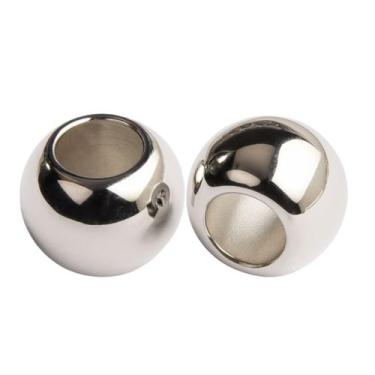 Imagem de Ponteira Redonda Cordões Nova Cor 12mm Prata 50 Unidades - Cordôes Nov