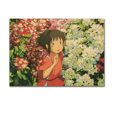 Imagem de Pôster com pintura em papel kraft vintage Spirited Away 51,5x36cm