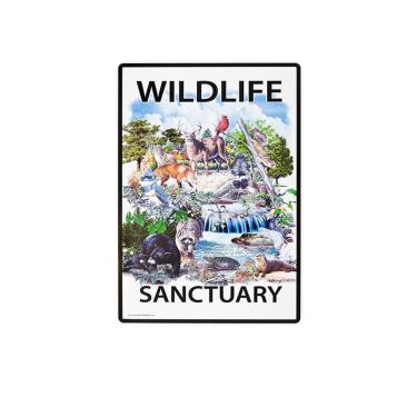 Imagem de Decoração de parede Pintura em ferro Santuário da Vida Selvagem 20x30cm