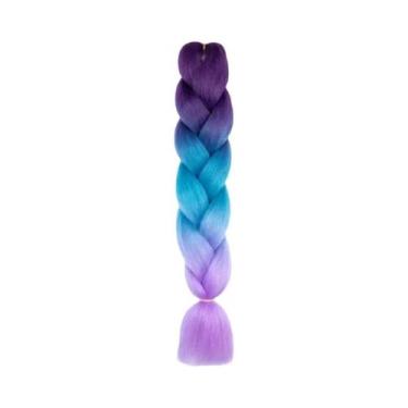 Imagem de Cabelo Sintético De Trança Longa E Lisa De 24 Polegadas Com Cores Mist
