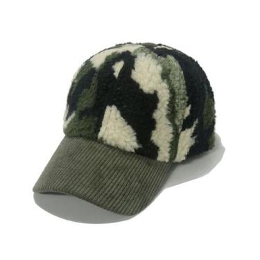 Imagem de Boné de beisebol Corduroy & Sherpa com padrão de camuflagem unissex - 