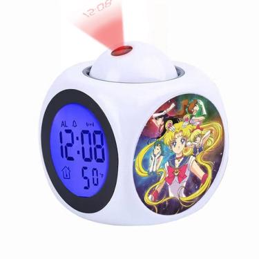 Imagem de Despertador digital LED Sailors Moons Square 8x8x8cm