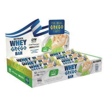 Imagem de Whey Grego Bar Barra de proteína Caixa com 12 barrinhas Nutrata, Torta