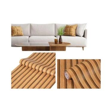 Imagem de Adesivo De Parede Listrado Impermeável De 45CM Para Quarto, Sala De Es