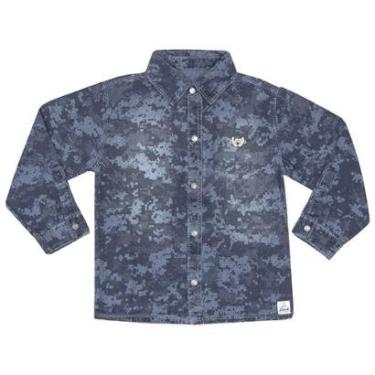 Imagem de Camisa Infantil Look Jeans Manga Longa Jeans - 1 - UNICA-Masculino