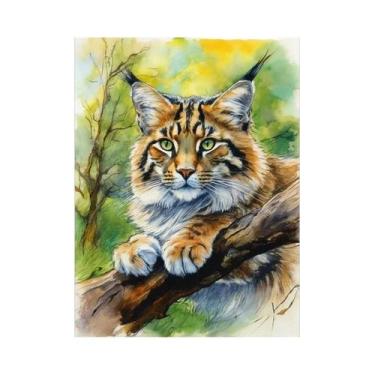 Imagem de Pintura Em Tela Sem Moldura Com Tema De Animal Lince Para Decoração De