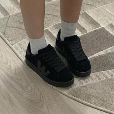 Imagem de Tênis Unissex Casual Retrô Streetwear Confortável Urbano - W-Box, Pret