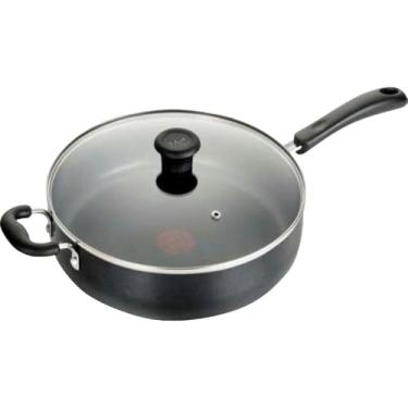 Imagem de T-Fal Frigideira antiaderente especial com tampa de vidro de 5 litros, segura para grelhar no forno, 350F, panelas, frigideira funda com alça, frigideira, cozinha, panelas e frigideiras, pode ser