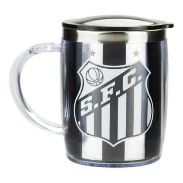Imagem de Caneca Térmica Com Tampa 450ml Mundial Santos - Mileno