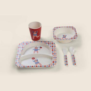 Imagem de Kit de Alimentação Clown c/ 5 Peças Bambu Vermelho - A\BABY