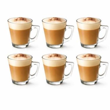 Imagem de Conjunto 6 Xícaras de Café, Chá, Cappuccino e chocolate de Vidro 70ml 