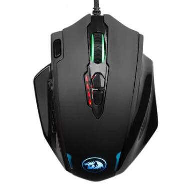 Imagem de Mouse Gamer Redragon Impact Chroma 18 Botões Laterias Sensor PMW3327 12400DPI - M908