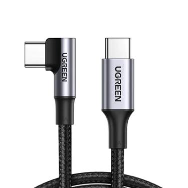 Imagem de Cabo De Dados Ugreen, USB, Tipo C, P/USB C, 90 Graus 5a 1m, Preto