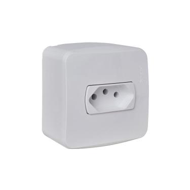 Imagem de Tomada de Sobrepor Miluz Schneider 2P+T 20A 250V Branco