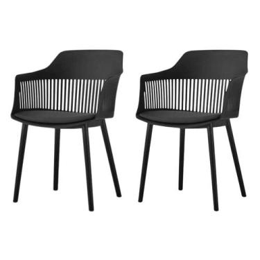 Imagem de Kit 2 Cadeiras Montreal Marcela Fratini Almofada em PU Estrutura em Po