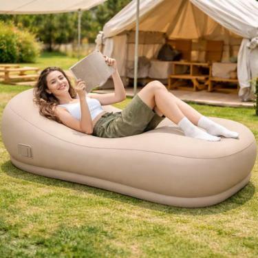 Imagem de Espreguiçadeira Inflável Automática com Bomba Embutida Recarregável Po